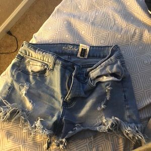 blue jean shorts